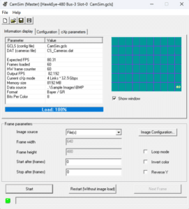 Gidel CamSim-X GUI Example